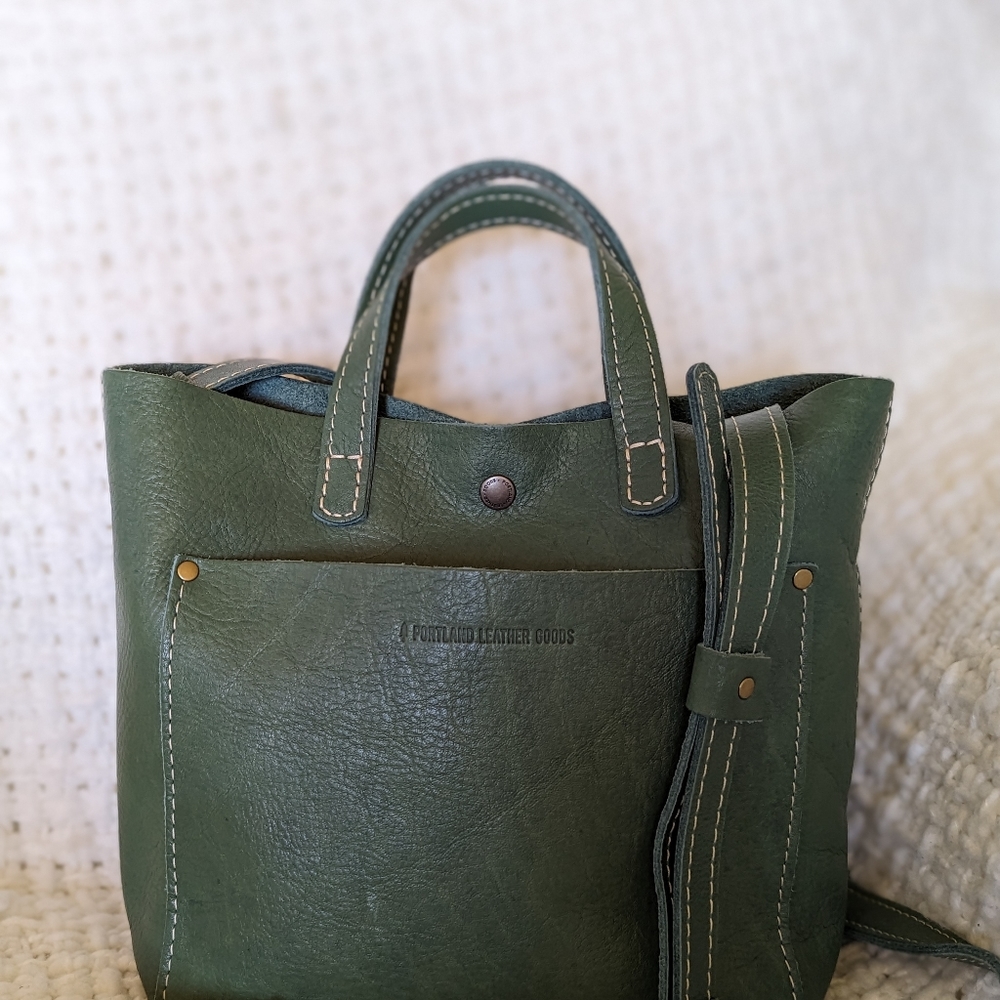 Portland Leather Goods Mini Tote in Eucalyptus